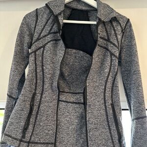 Gray Lululemon Zip-Up Athletic Jacket